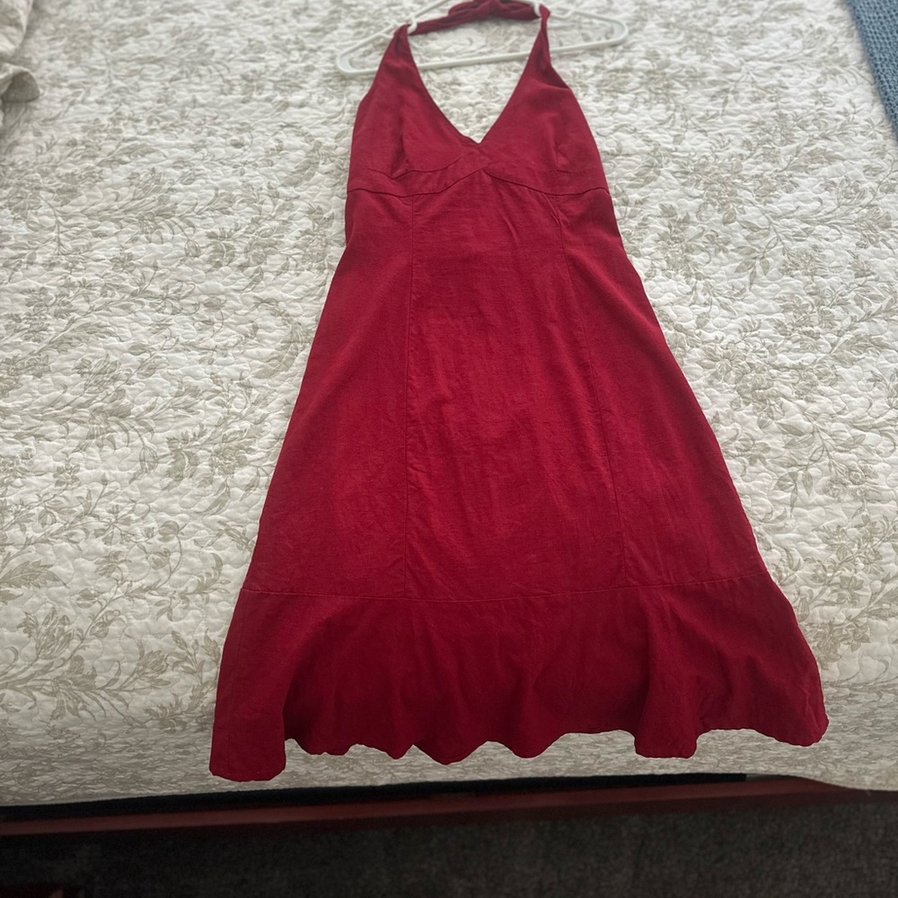 H&M Red Halter Sundress for Cocktail Nights